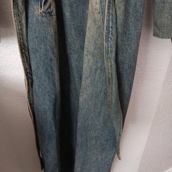AFRM LONG  DENIM TRENCH COAT 205.00 RETAIL NWT - Picture 9 of 9